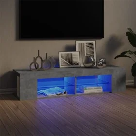 TV-Schrank mit LED-Leuchten betongrau 135x39x30 cm von vidaXL, TV-Möbel - Ref: Foro24-804233, Preis: 52,48 €, Rabatt: %