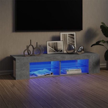 TV-Schrank mit LED-Leuchten betongrau 135x39x30 cm von vidaXL, TV-Möbel - Ref: Foro24-804233, Preis: 60,91 €, Rabatt: %