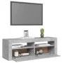 TV stand with LED lights in concrete gray, 120x35x40 cm by vidaXL, TV Furniture - Ref: Foro24-804314, Price: 75,60 €, Discoun...