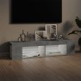 TV-Schrank mit LED-Leuchten betongrau 135x39x30 cm von vidaXL, TV-Möbel - Ref: Foro24-804233, Preis: 60,91 €, Rabatt: %