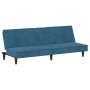 Sofá cama con portavasos terciopelo azul de , Sofás - Ref: Foro24-351919, Precio: 267,64 €, Descuento: %