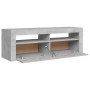 TV-Ständer mit LED-Leuchten betongrau 120x35x40 cm von vidaXL, TV-Möbel - Ref: Foro24-804314, Preis: 76,61 €, Rabatt: %