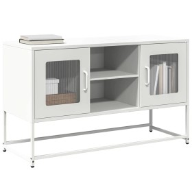 Mueble para TV de acero blanco 100,5x39x60,5 cm von , TV-Möbel - Ref: Foro24-853385, Preis: 92,06 €, Rabatt: %