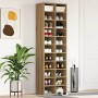 Zapatero de madera contrachapada roble artisian 54x34x183 cm by , Shoe racks and shoe organizers - Ref: Foro24-859385, Price:...