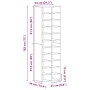 Zapatero de madera contrachapada roble artisian 54x34x183 cm by , Shoe racks and shoe organizers - Ref: Foro24-859385, Price:...