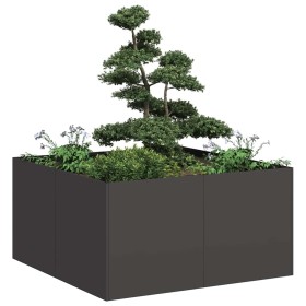 Jardinera de acero laminado en frío negro 80x80x40 cm de , Maceteros y jardineras - Ref: Foro24-860738, Precio: 84,18 €, Desc...