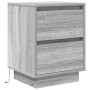Mesilla de noche con luces LED Sonoma gris 38x34x50 cm de , Mesitas de noche - Ref: Foro24-861293, Precio: 56,16 €, Descuento: %