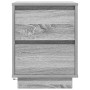 Mesilla de noche con luces LED Sonoma gris 38x34x50 cm de , Mesitas de noche - Ref: Foro24-861293, Precio: 56,16 €, Descuento: %