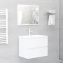 2-teiliges Badezimmermöbelset aus weißem Sperrholz von vidaXL, Badezimmermöbel - Ref: Foro24-804872, Preis: 57,18 €, Rabatt: %