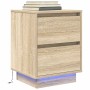 Mesilla de noche con luces LED roble Sonoma 38x34x50 cm von , Nachttische - Ref: Foro24-861287, Preis: 55,85 €, Rabatt: %