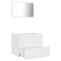 Juego de muebles de baño 2 pzas madera contrachapada blanco de vidaXL, Muebles de baño - Ref: Foro24-804872, Precio: 57,18 €,...