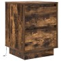 Mesilla de noche con luces LED roble ahumado 38x34x50 cm de , Mesitas de noche - Ref: Foro24-861291, Precio: 61,90 €, Descuen...