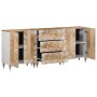 Aparadores 3 uds de madera maciza de mango 60x33,5x75 cm von , Schließfächer und Lagerschränke - Ref: Foro24-3310134, Preis: ...