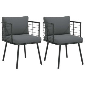 Sillones de jardín con cojines 2 uds ratán sintético negro von , Gartenstühle - Ref: Foro24-3328656, Preis: 216,14 €, Rabatt: %