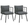 Sillones de jardín con cojines 2 uds ratán sintético negro by , Garden chairs - Ref: Foro24-3328656, Price: 221,70 €, Discoun...