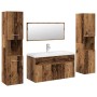 Juego de muebles de baño 5 piezas madera ingeniería envejecida von , Badezimmermöbel - Ref: Foro24-3328919, Preis: 486,48 €, ...