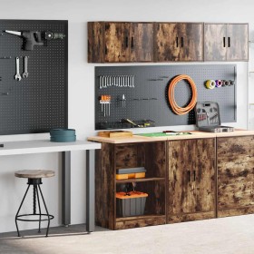 Armarios 2 uds para garaje madera ingeniería roble ahumado von , Armarios industriales - Ref: Foro24-3328282, Preis: 99,75 €,...