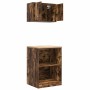 Armarios 2 uds para garaje madera ingeniería roble ahumado by , Armarios industriales - Ref: Foro24-3328282, Price: 99,75 €, ...