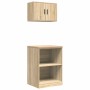 Armarios 2 uds para garaje madera de ingeniería roble sonoma by , Armarios industriales - Ref: Foro24-3328280, Price: 100,45 ...