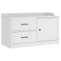 Banco de recibidor SANDNES madera maciza pino blanco 87x40x50cm von , Bänke für Hallen und Lager - Ref: Foro24-4010465, Preis...
