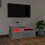 TV stand with LED lights in concrete gray, 90x35x40 cm by vidaXL, TV Furniture - Ref: Foro24-804323, Price: 55,89 €, Discount: %