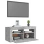 TV stand with LED lights in concrete gray, 90x35x40 cm by vidaXL, TV Furniture - Ref: Foro24-804323, Price: 55,89 €, Discount: %