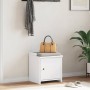 Banco de recibidor SANDNES madera maciza pino blanco 45x40x50cm von , Bänke für Hallen und Lager - Ref: Foro24-4010450, Preis...