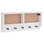 Perchero de pared SANDNES madera maciza pino blanco 87x12x35 cm von , Hut- und Garderobenständer - Ref: Foro24-4010471, Preis...