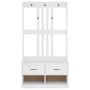 Perchero de entrada SANDENS madera pino blanco 87x40x159,5 cm von , Bänke für Hallen und Lager - Ref: Foro24-4010492, Preis: ...