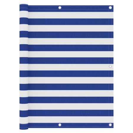 Toldo para balcón tela oxford blanco y azul 120x300 cm en Sombrillas | Comprar online en Foro24