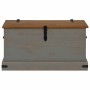 Baúl de almacenamiento HALDEN gris 91x48x47 cm madera maciza by , Storage trunks - Ref: Foro24-4018403, Price: 163,66 €, Disc...