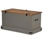 Baúl de almacenamiento HALDEN gris 91x48x47 cm madera maciza by , Storage trunks - Ref: Foro24-4018403, Price: 163,66 €, Disc...