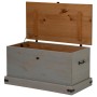 Baúl de almacenamiento HALDEN gris 91x48x47 cm madera maciza by , Storage trunks - Ref: Foro24-4018403, Price: 163,66 €, Disc...