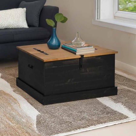 Baúl de almacenamiento HALDEN negro 91x91x47 cm madera maciza by , Storage trunks - Ref: Foro24-4018408, Price: 239,06 €, Dis...