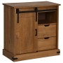 Aparador HALDEN con puerta corredera 80x40x80 cm madera maciza de , Aparadores - Ref: Foro24-4018417, Precio: 205,49 €, Descu...