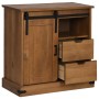 Aparador HALDEN con puerta corredera 80x40x80 cm madera maciza de , Aparadores - Ref: Foro24-4018417, Precio: 205,49 €, Descu...