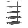 Zapatero 4 niveles negro 44x28x77 cm tejido no tejido by , Shoe racks and shoe organizers - Ref: Foro24-4100617, Price: 13,96...