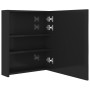 Armario de baño con espejo LED negro brillante 50x14x60 cm de vidaXL, Tocadores de baño - Ref: Foro24-326481, Precio: 104,23 €