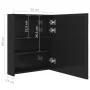 Glossy black LED mirror bathroom cabinet 50x14x60 cm by vidaXL, bathroom vanities - Ref: Foro24-326481, Price: 104,31 €, Disc...
