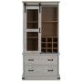 Vinoteca HALDEN con botelleros y puerta corredera blanco pino von , Wein- und Spirituosenschränke - Ref: Foro24-4018434, Prei...