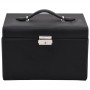 Joyero de 3 niveles con espejo y cerradura negro 26x18x17,5 cm von , Schmuckständer - Ref: Foro24-4103559, Preis: 45,82 €, Ra...