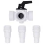 Válvula de bola de 3 vías para piscina blanca y negra de vidaXL, Accesorios para piscinas y spa - Ref: Foro24-313995, Precio:...