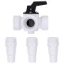 Válvula de bola de 3 vías para piscina blanca y negra de vidaXL, Accesorios para piscinas y spa - Ref: Foro24-313995, Precio:...