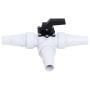 Válvula de bola de 3 vías para piscina blanca y negra de vidaXL, Accesorios para piscinas y spa - Ref: Foro24-313995, Precio:...