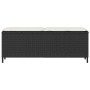 Banco de jardín con cojín negro 110x30x40,5 cm ratán sintético by , garden benches - Ref: Foro24-4104154, Price: 92,09 €, Dis...