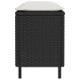 Banco de jardín con cojín negro 110x30x40,5 cm ratán sintético by , garden benches - Ref: Foro24-4104154, Price: 92,09 €, Dis...