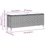 Banco de jardín con cojín negro 110x30x40,5 cm ratán sintético by , garden benches - Ref: Foro24-4104154, Price: 92,09 €, Dis...
