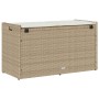 Banco de almacenaje con cojín beige 100 cm ratán sintético von , Gartenbänke - Ref: Foro24-4104064, Preis: 135,59 €, Rabatt: %