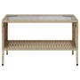 Sofá jardín de 2 plazas con cojín y mesa beige ratán sintético by , Outdoor sofas - Ref: Foro24-4103848, Price: 228,00 €, Dis...