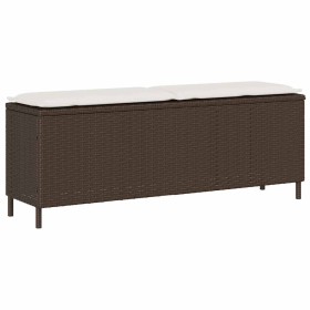 Banco de jardín con cojín gris 110x30x40,5 cm ratán sintético von , Gartenbänke - Ref: Foro24-4104156, Preis: 79,17 €, Rabatt: %